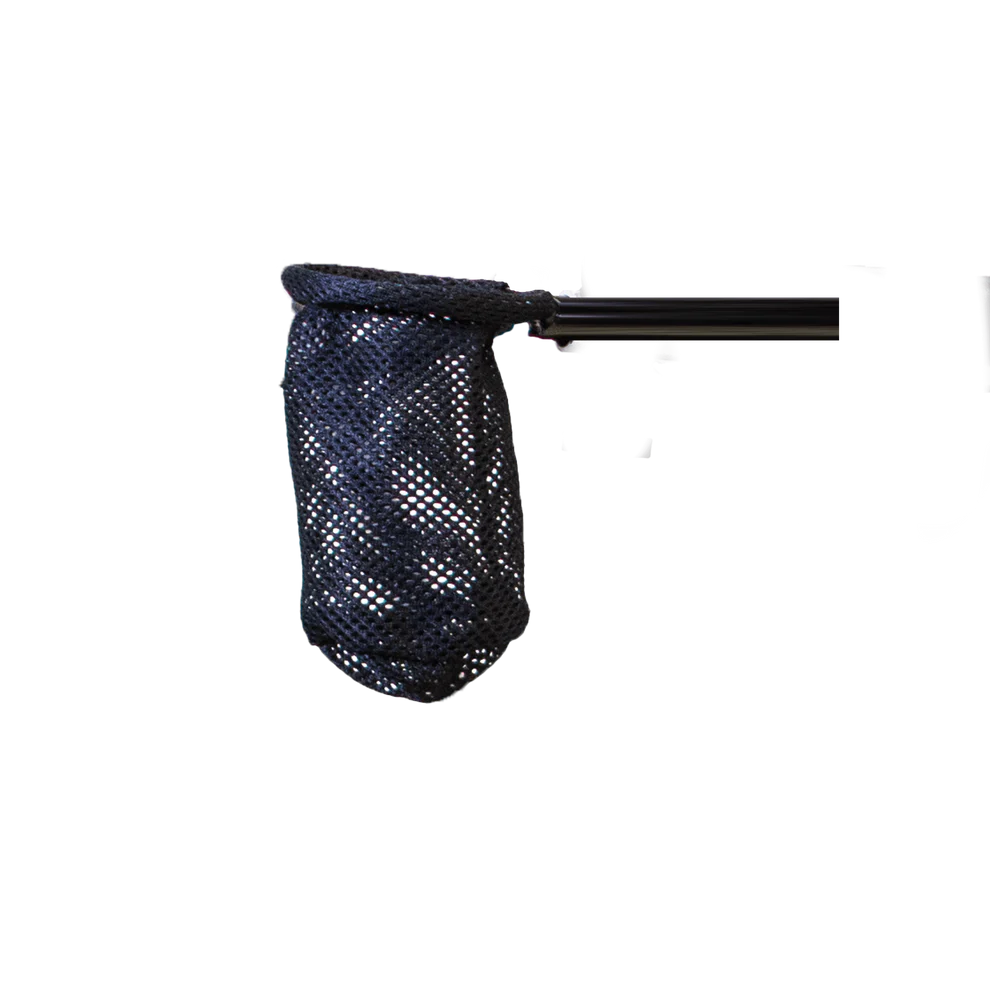 Black Travel Buggy flexible mesh cup holder featuring a rigid armrest mounting bracket for the City 2 Plus and Dash power chairs.